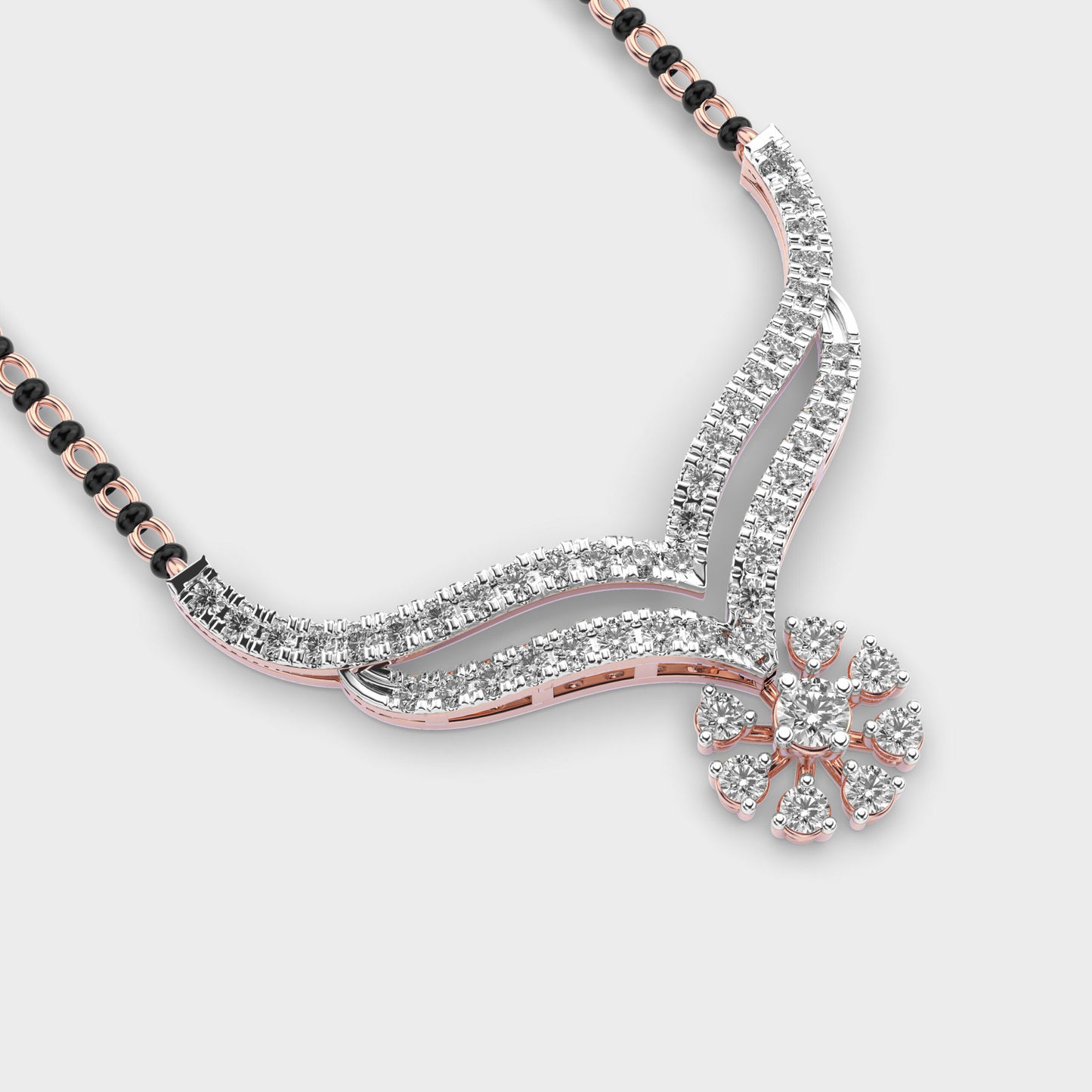 traditional sparkle mangalsutra pendant