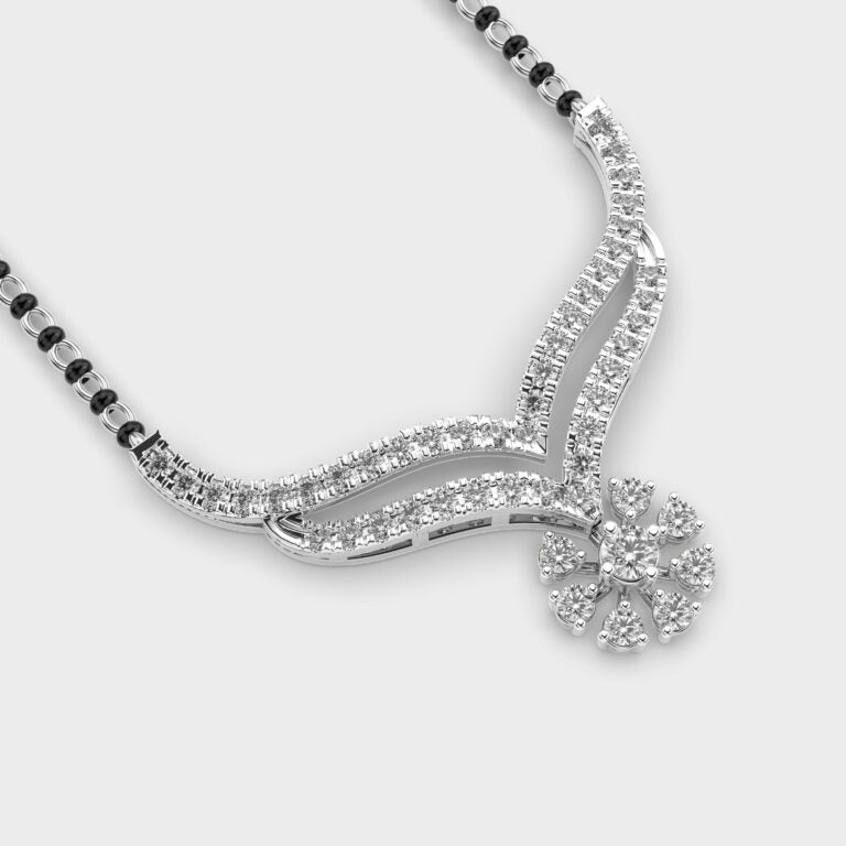 traditional sparkle mangalsutra pendant