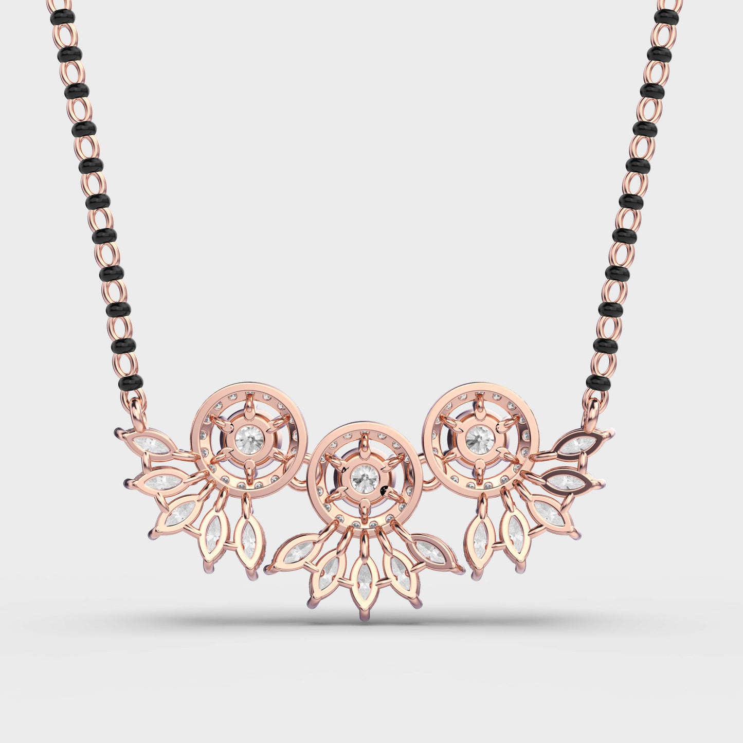 triad glory diamond mangalsutra (with chain)