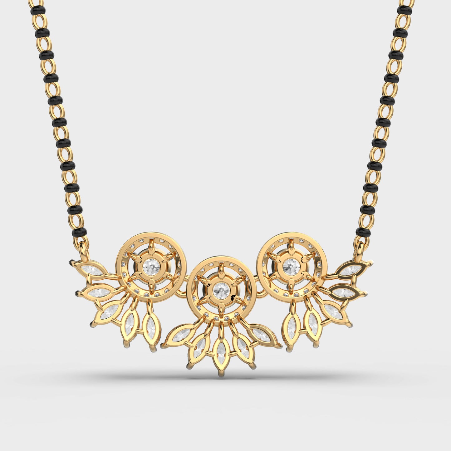 triad glory diamond mangalsutra (with chain)