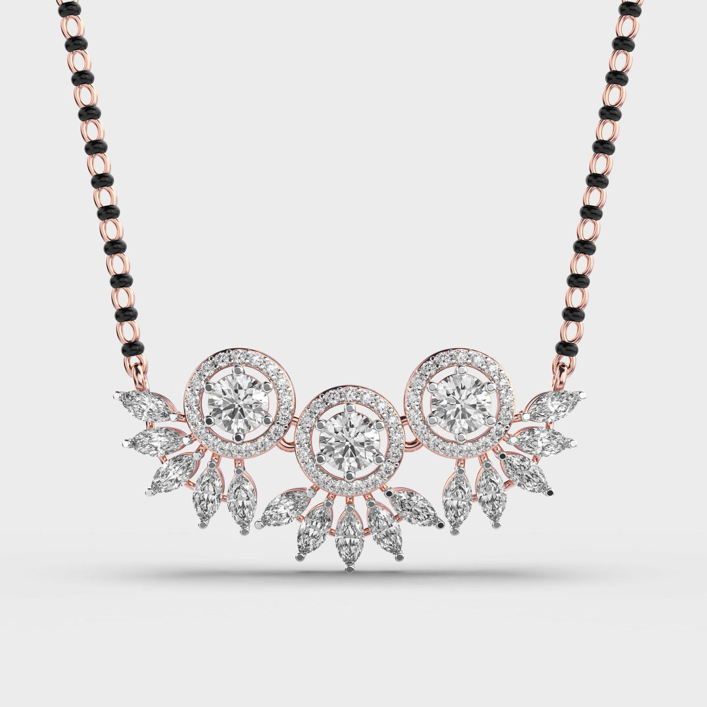 triad glory diamond mangalsutra (with chain)