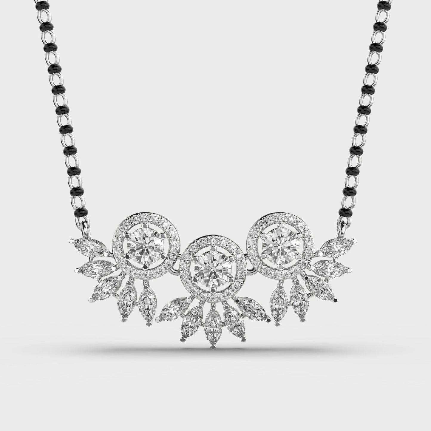 triad glory diamond mangalsutra (with chain)