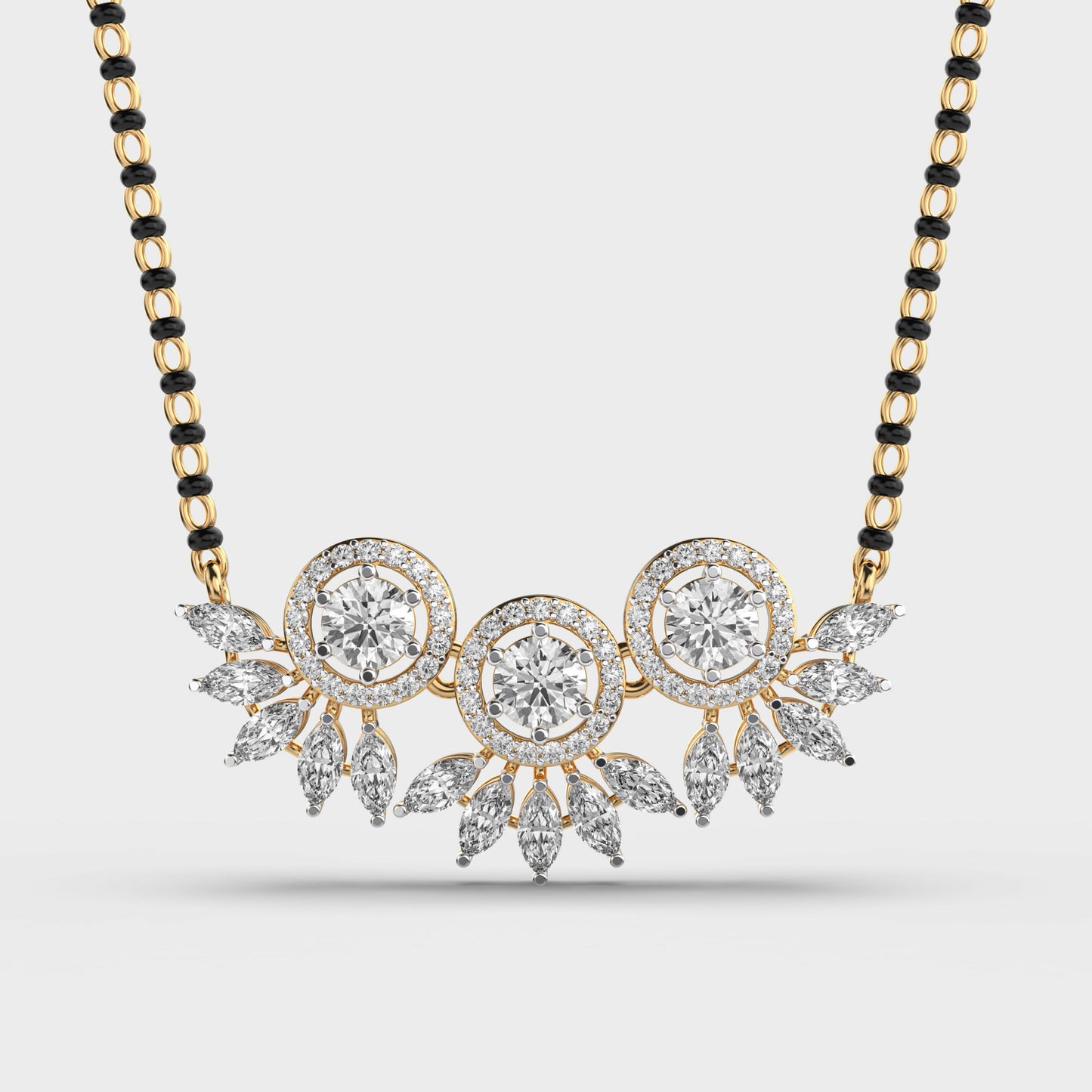 triad glory diamond mangalsutra (with chain)