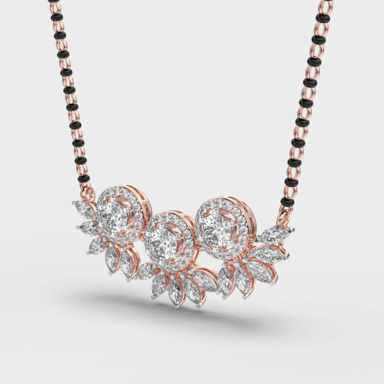 triad glory diamond mangalsutra (with chain)