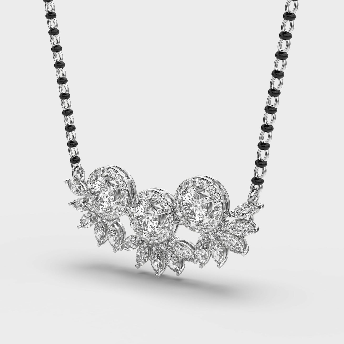 triad glory diamond mangalsutra (with chain)