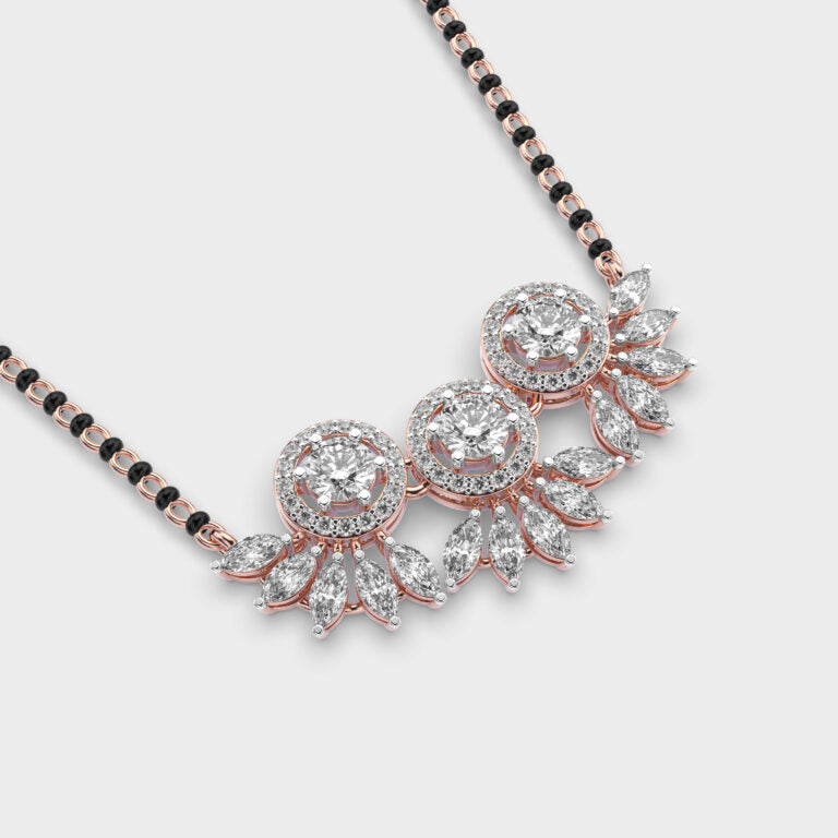 triad glory diamond mangalsutra (with chain)