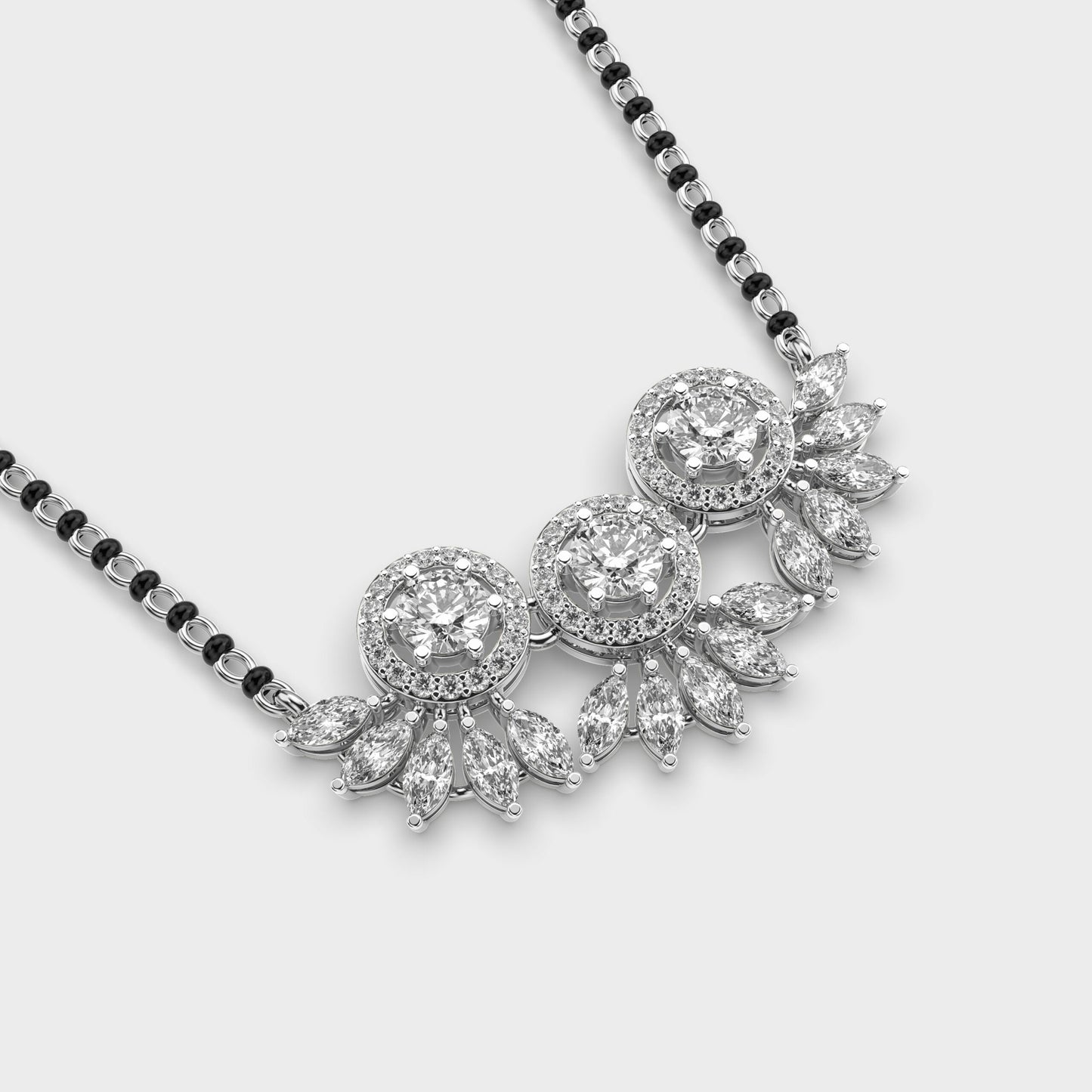 triad glory diamond mangalsutra (with chain)