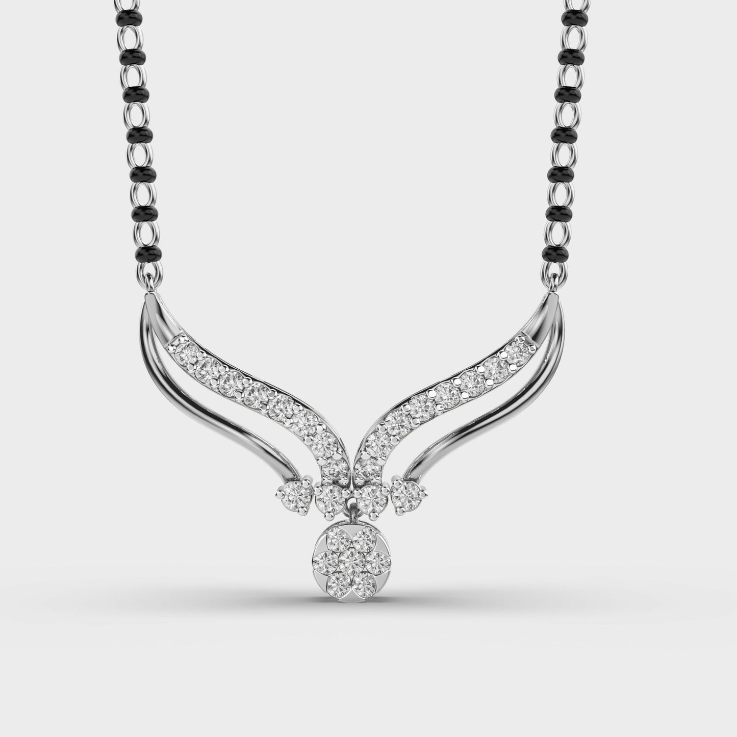 diamond mangalsutra pendant