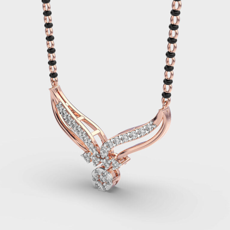 diamond mangalsutra pendant