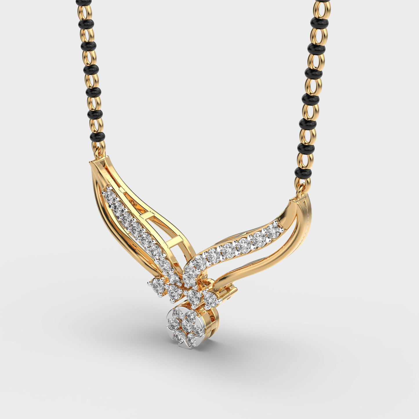 diamond mangalsutra pendant
