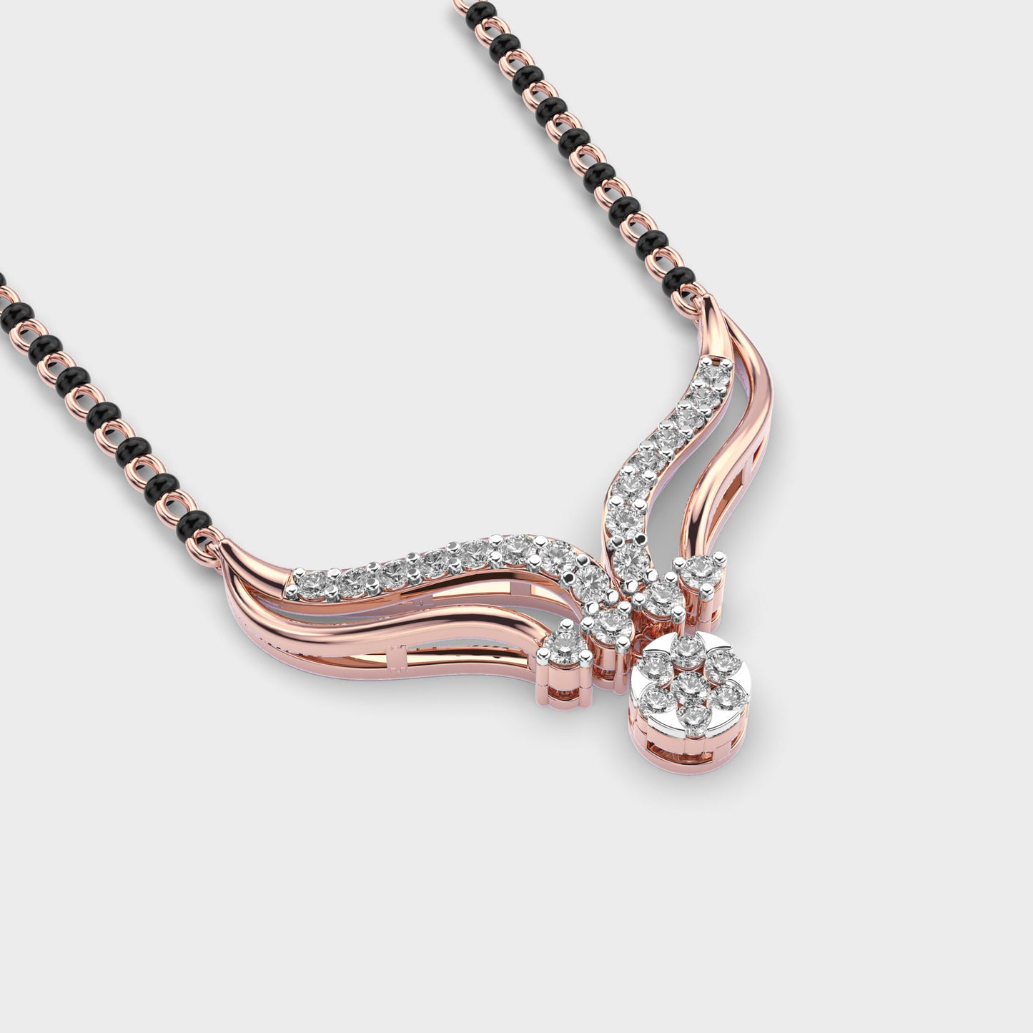 diamond mangalsutra pendant