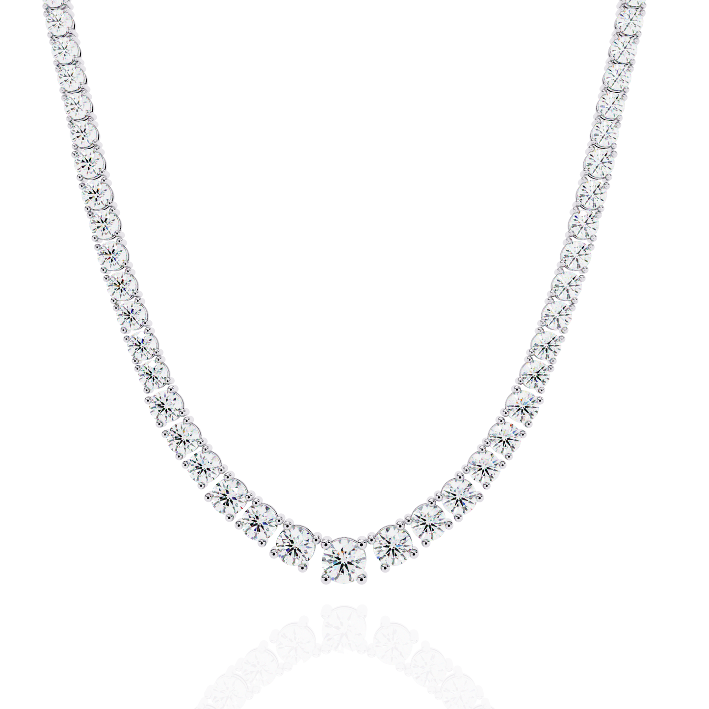 majesta bold link tennis lab grown diamond necklace