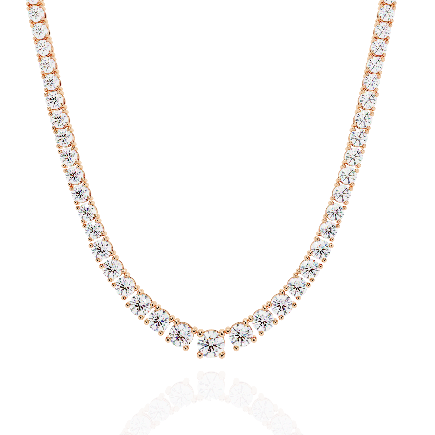 majesta bold link tennis lab grown diamond necklace