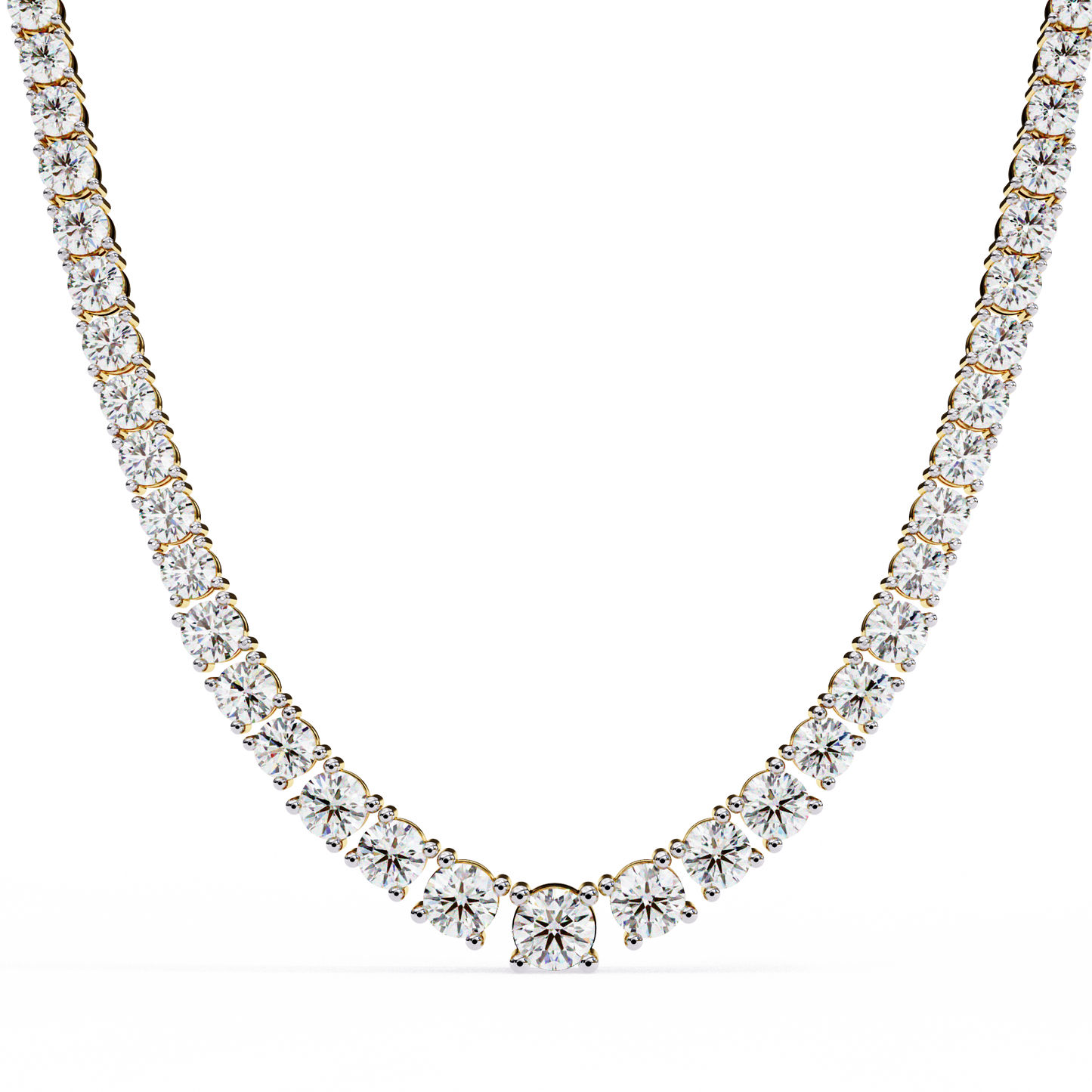 majesta bold link tennis lab grown diamond necklace