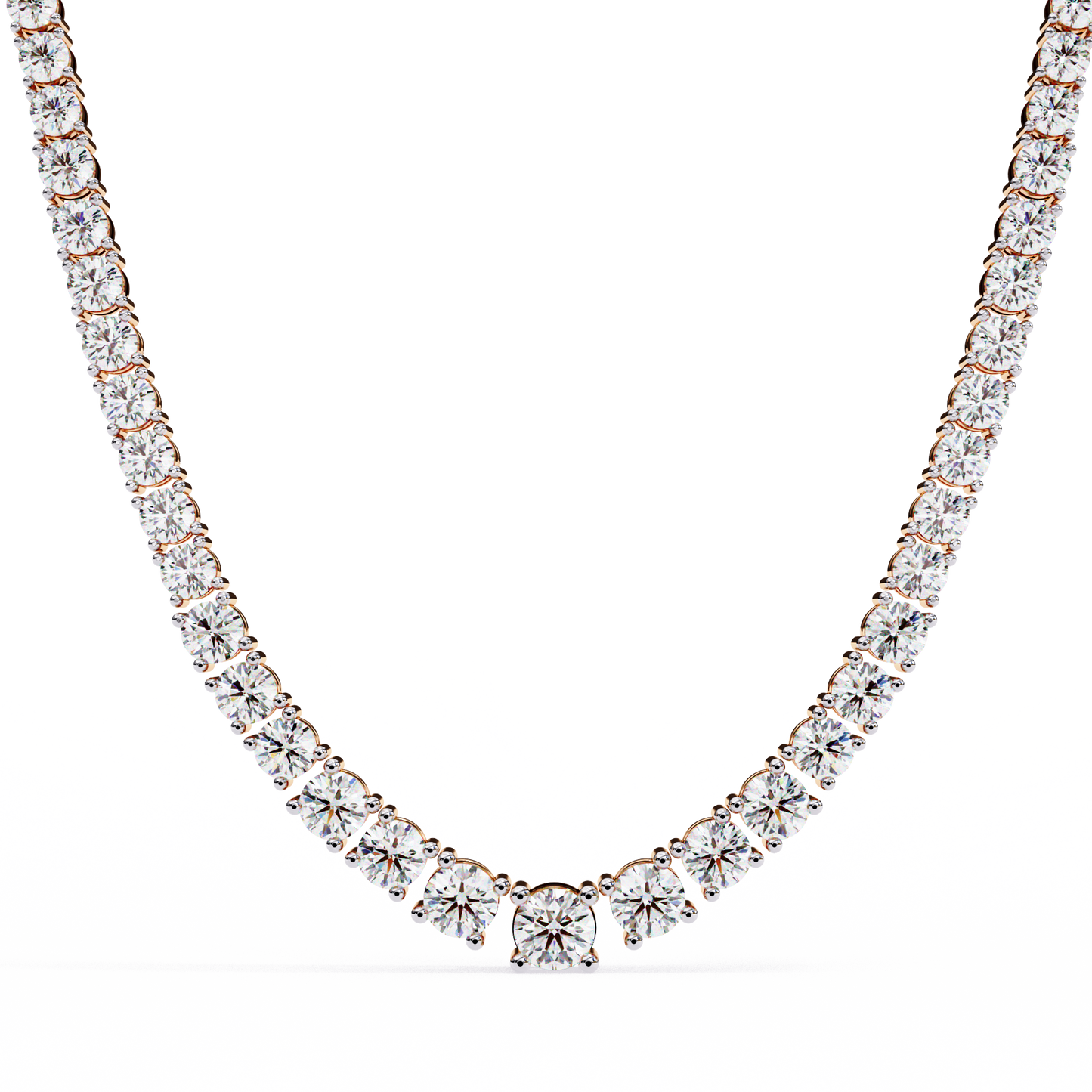 majesta bold link tennis lab grown diamond necklace