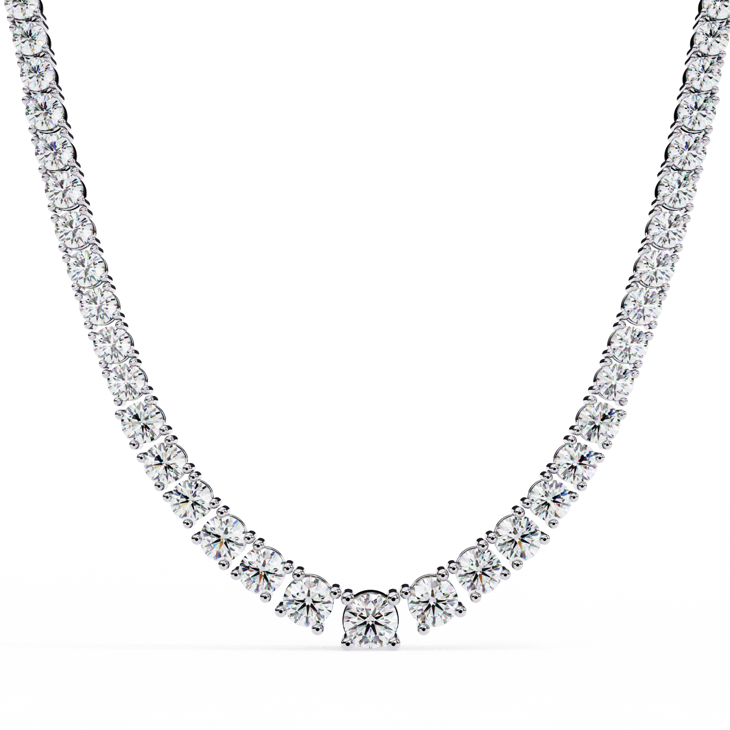 majesta bold link tennis lab grown diamond necklace