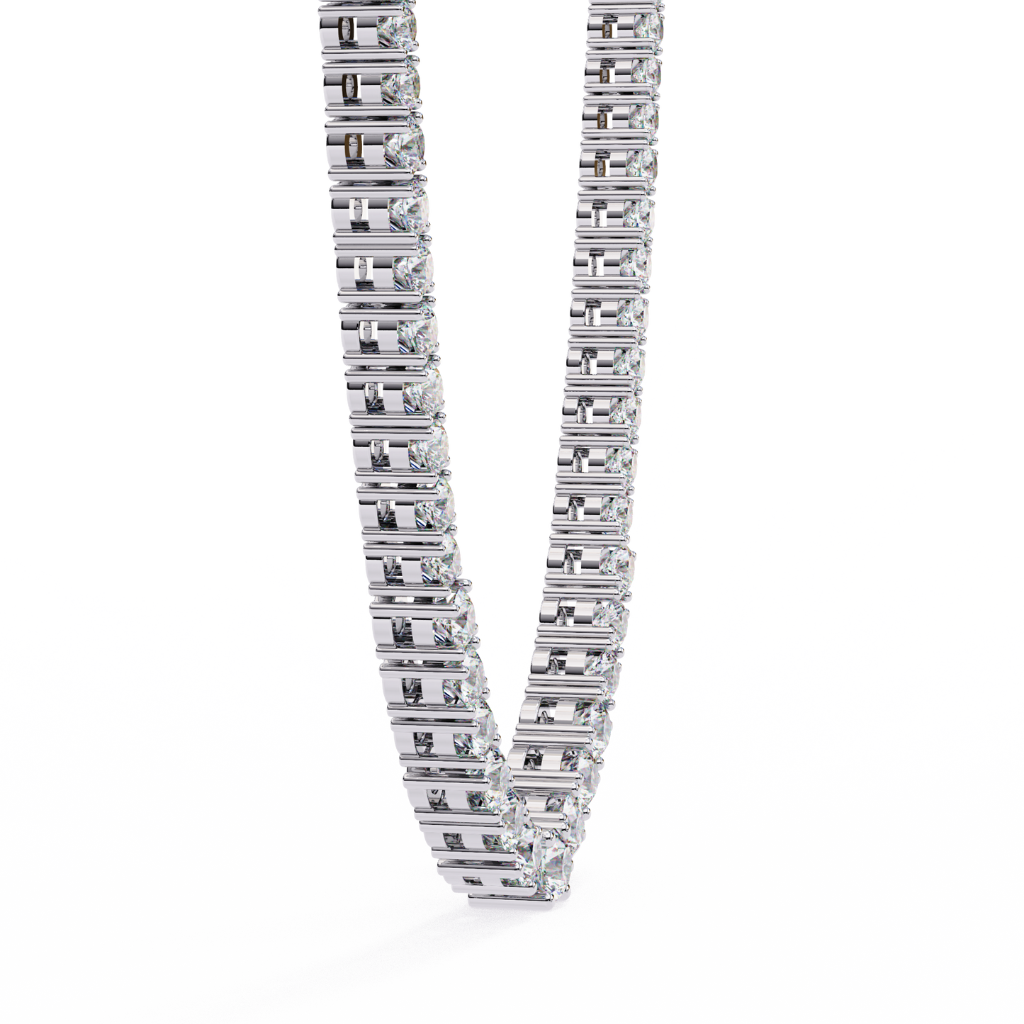 majesta bold link tennis lab grown diamond necklace