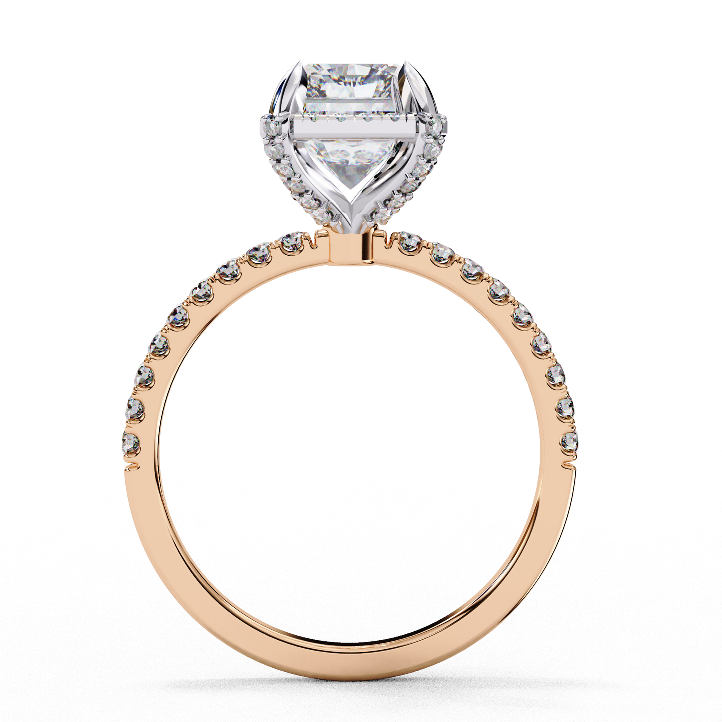 celestial halo lab grown diamond ring