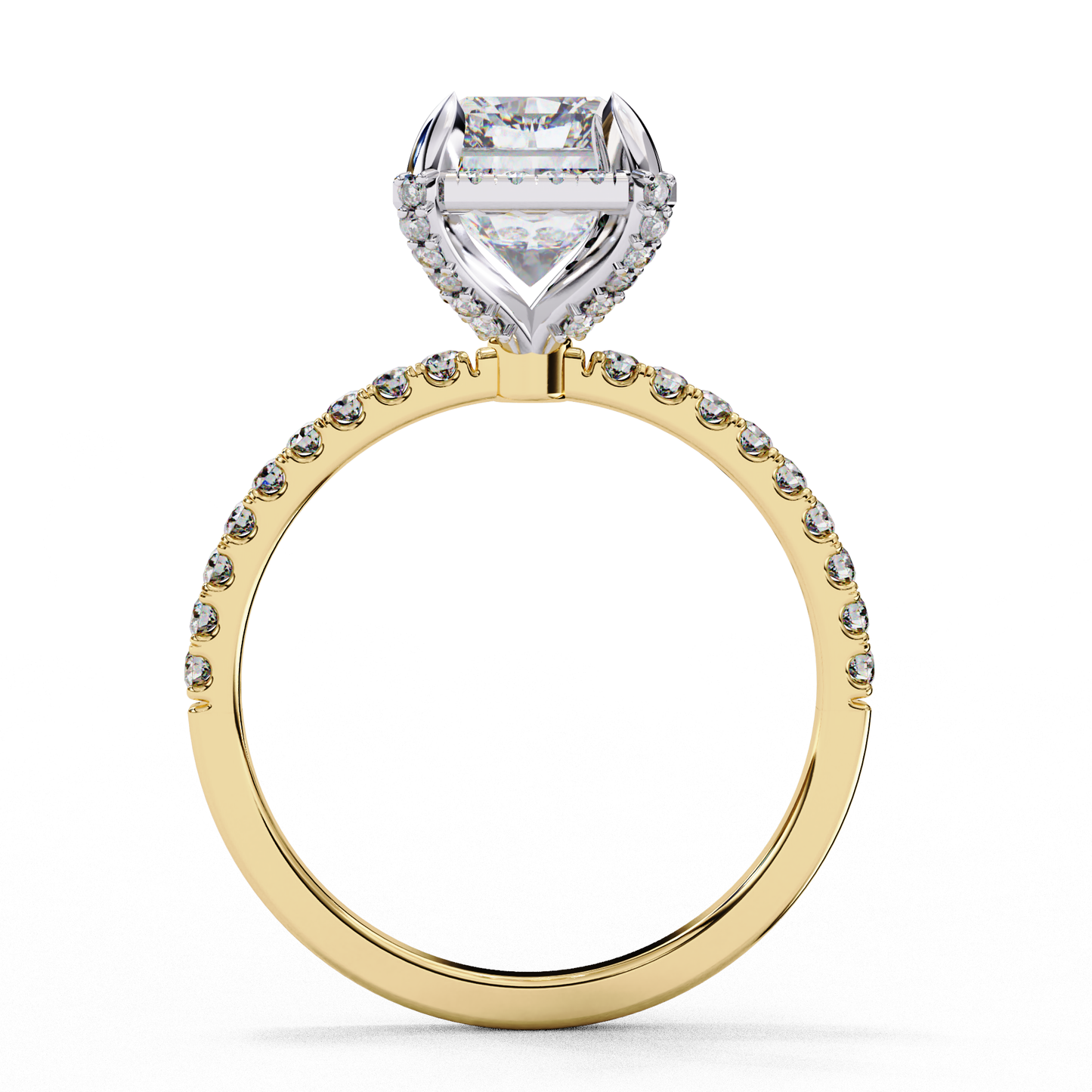 celestial halo lab grown diamond ring