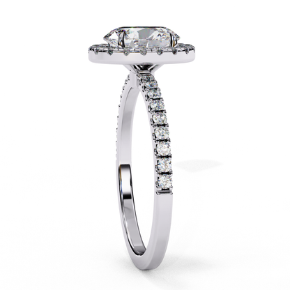 Lustre Oval Lab Grown Diamond Ring