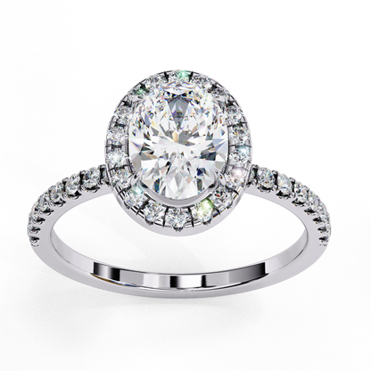 Lustre Oval Lab Grown Diamond Ring