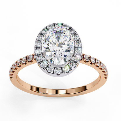 Lustre Oval Lab Grown Diamond Ring