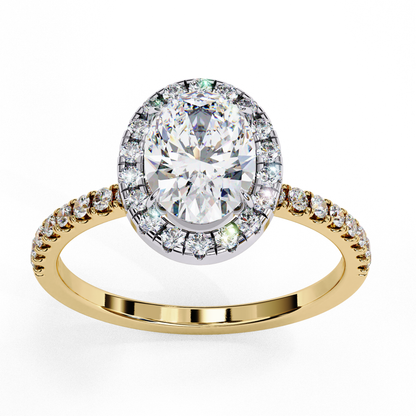 Lustre Oval Lab Grown Diamond Ring