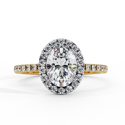 Lustre Oval Lab Grown Diamond Ring