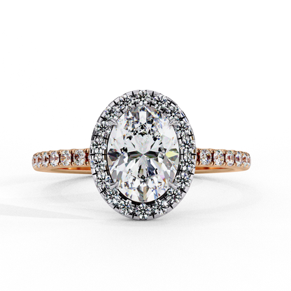 Lustre Oval Lab Grown Diamond Ring