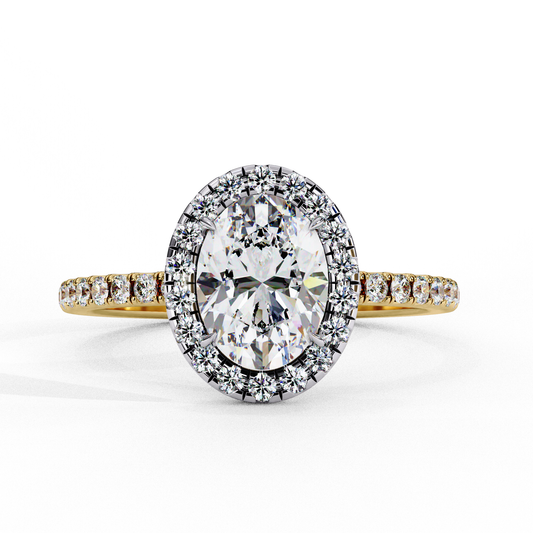 Lustre Oval Lab Grown Diamond Ring
