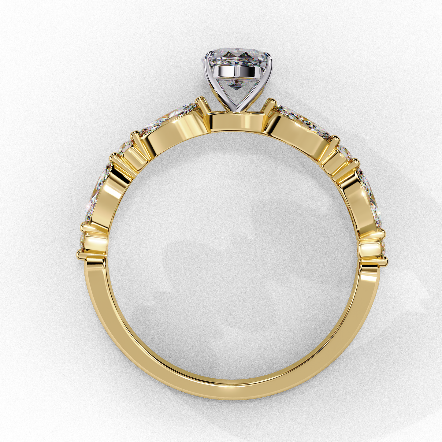 celestine marquise cascade ring