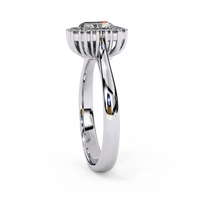 Aurora Emerald Halo Ring - Ophiratbf