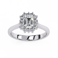 Aurora Emerald Halo Ring - Ophiratbf