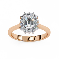 Aurora Emerald Halo Ring - Ophiratbf