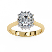 Aurora Emerald Halo Ring - Ophiratbf