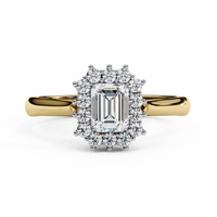 Aurora Emerald Halo Ring - Ophiratbf