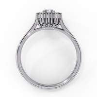 Aurora Emerald Halo Ring - Ophiratbf