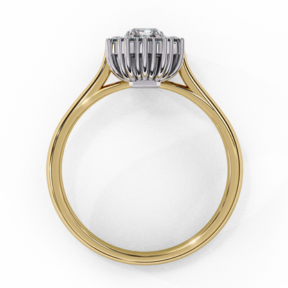 Aurora Emerald Halo Ring