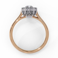 Aurora Emerald Halo Ring - Ophiratbf