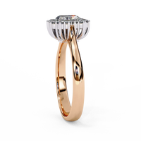 Aurora Emerald Halo Ring - Ophiratbf