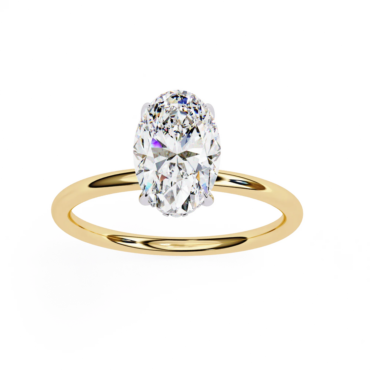 Auralia Lab Grown Diamond Oval Solitaire - Ophiratbf