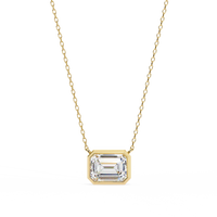 Prisma Emerald Solitaire Lab Grown Diamond Necklace - Ophiratbf