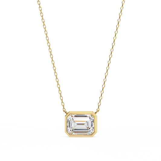 Prisma Emerald Solitaire Lab Grown Diamond Necklace