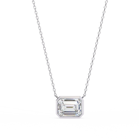 Prisma Emerald Solitaire Lab Grown Diamond Necklace - Ophiratbf