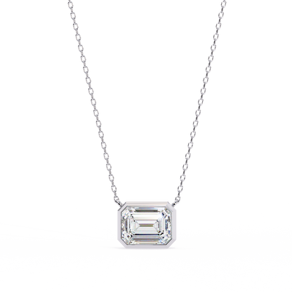 Prisma Emerald Solitaire Lab Grown Diamond Necklace
