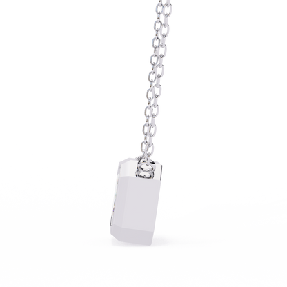 Prisma Emerald Solitaire Lab Grown Diamond Necklace