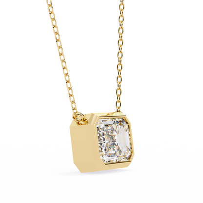 Prisma Emerald Solitaire Lab Grown Diamond Necklace