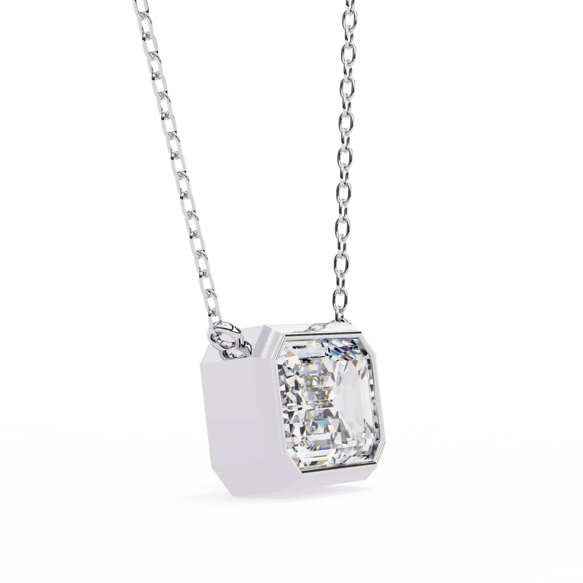 Prisma Emerald Solitaire Lab Grown Diamond Necklace - Ophiratbf