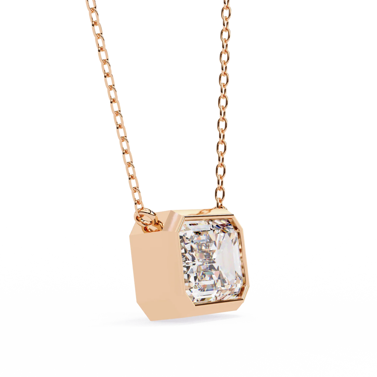 Prisma Emerald Solitaire Lab Grown Diamond Necklace - Ophiratbf