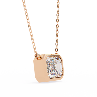 Prisma Emerald Solitaire Lab Grown Diamond Necklace